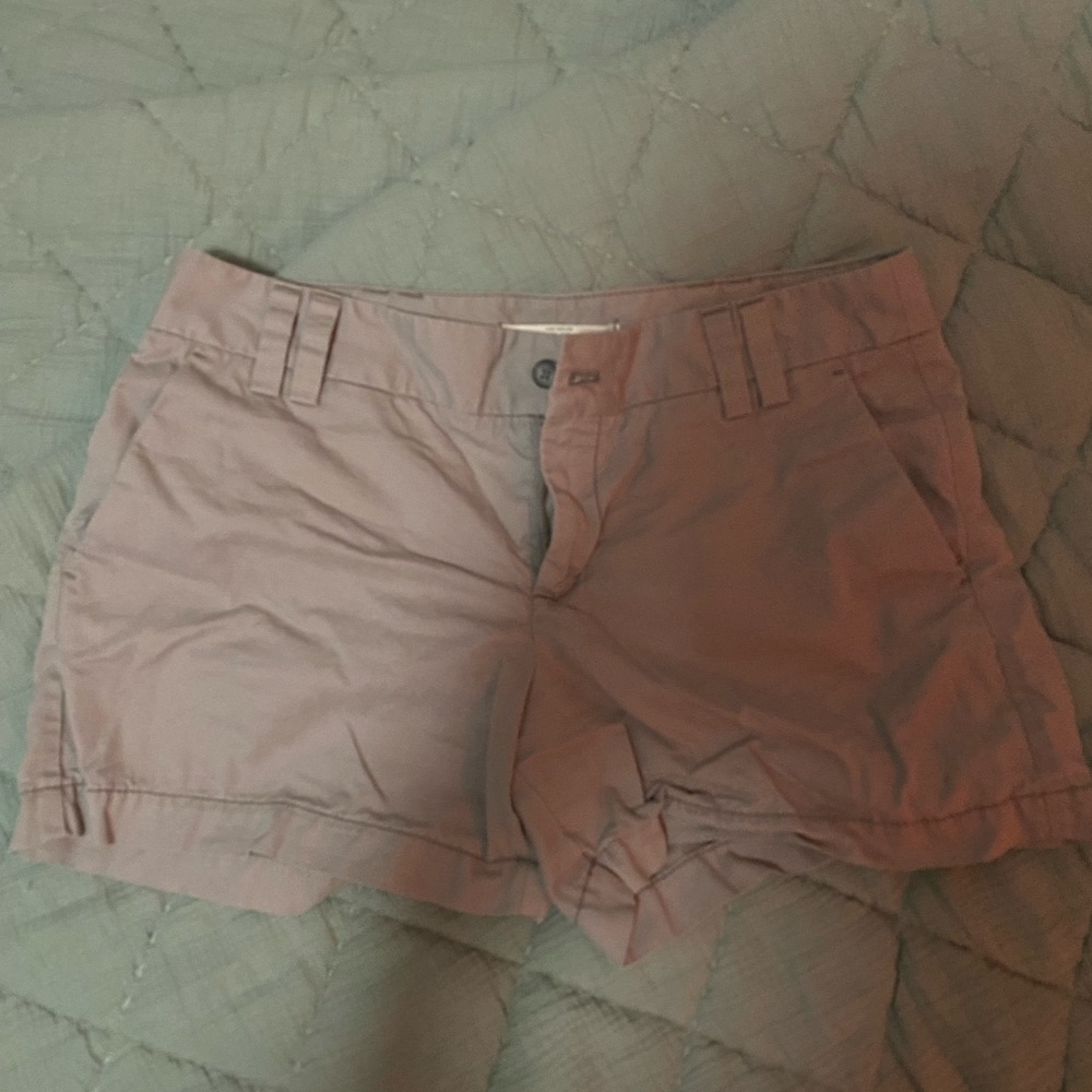 grey colored loft cargo shorts